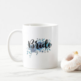 何か青い水色のバラ結婚の花嫁 コーヒーマグカップ