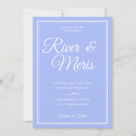 何か青い結婚式招待状 招待状