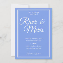 何か青い結婚式招待状 招待状