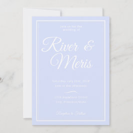 何か青い結婚式招待状 招待状