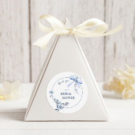 何か青い花のアーチのウェディングシャワーボウ ラウンドシール