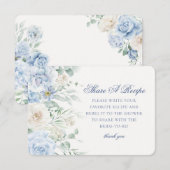 何か青い花のハイドランジアのレシピをシェア エンクロージャーカード (正面/裏面)