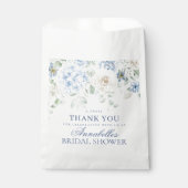 何か青い花のハイドランジア ブライダル デザート フェイバーバッグ (正面)