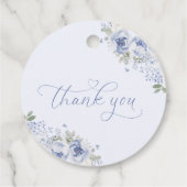 何か青い花のブライダルシャワーフェイバーラグタグ フェイバータグ (裏面)