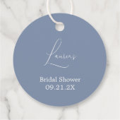 何か青い花のラベル フェイバータグ (裏面)