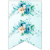 何か青い花の花嫁のシャワー バンティングフラッグ (第1の旗)