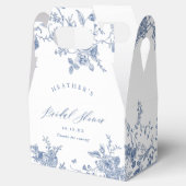 何か青い花の花嫁シャワー フェイバーボックス (オープン)