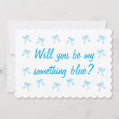 何か青い花嫁の付き添い人の提案になるかな? 招待状 (正面)