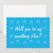 何か青い花嫁の付き添い人の提案になるかな？ 招待状 (正面/裏面)