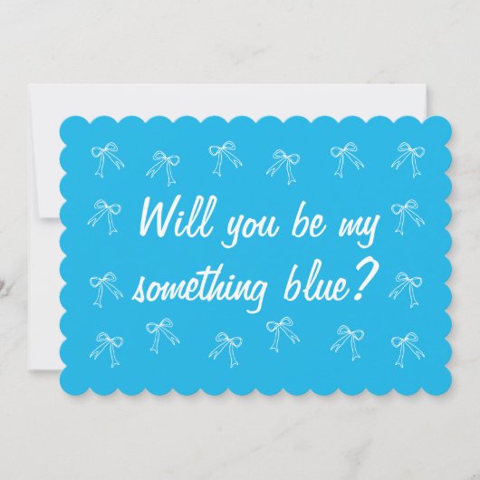 何か青い花嫁の付き添い人の提案になるかな？ 招待状 (正面)