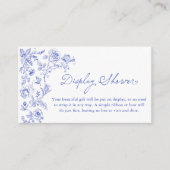 何か青い表示シャワー囲いカード エンクロージャーカード (正面)