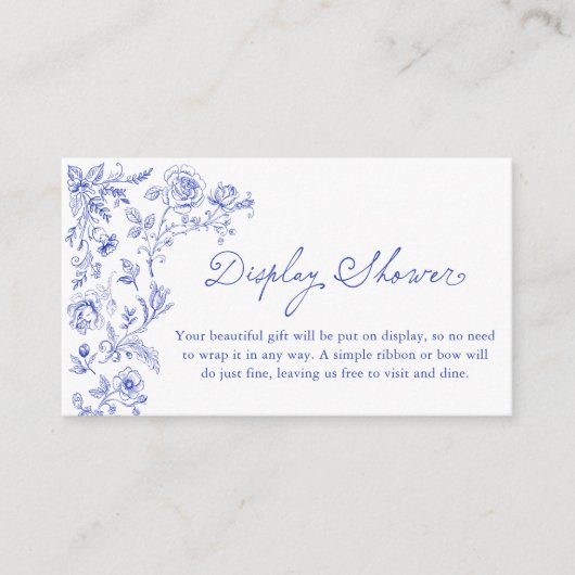 何か青い表示シャワー囲いカード エンクロージャーカード (正面)