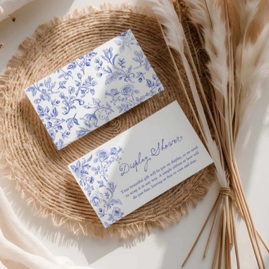 何か青い表示シャワー囲いカード エンクロージャーカード