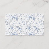 何か青い赤ちゃんシャワー表示シャワー エンクロージャーカード (裏面)