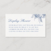 何か青い赤ちゃんシャワー表示シャワー エンクロージャーカード (正面)