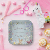 何か青い赤ちゃんシャワー ペーパープレート (パーティー)