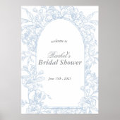 何か青い野生の花 ブライダルシャワーの招待状 ポスター (正面)
