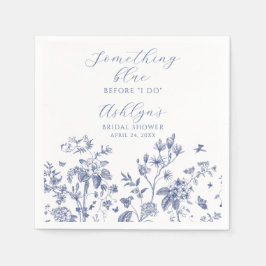 何か青い ブライダルシャワー ペーパー コーヒー ナプキン スタンダードカクテルナプキン