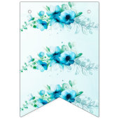 何か青い ブライドトゥビー フラワーブライダルシャワー バンティングフラッグ (第2の旗)