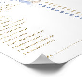 何か青い 彼が言った 彼女が言った デジタル ポスター (角)