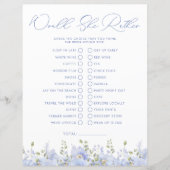 何か青い、彼女はむしろブライダルシャワーゲーム (正面)