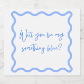 何か青く見える？花嫁の申し出 スパークリングワインラベル (シングルラベル)