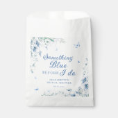 何か青の前に私はブルーシックブライダルシャワー フェイバーバッグ (正面)