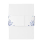 何か青エレガントい植物結婚の 招待状ベリーバンド (裏面例)