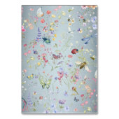 何か青エレガントい野結婚花 テーブルナンバー (裏面)