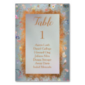 何か青エレガントい野結婚花 テーブルナンバー (正面)