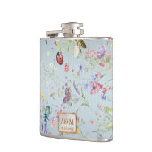 何か青エレガントい野結婚花 フラスク (左)