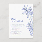 何か青エレガントの植物離れの詳細 エンクロージャーカード (正面)