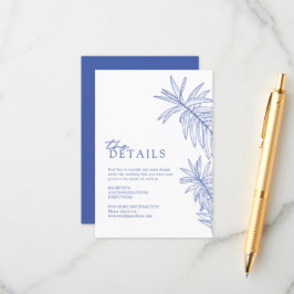 何か青エレガントの植物離れの詳細 エンクロージャーカード