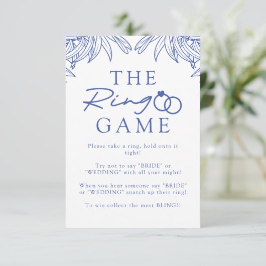 何か青シンプルい植物花嫁を言わない エンクロージャーカード (スタンド正面)