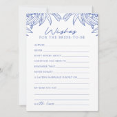 何か青シンプルい離れの人が花嫁のカードを望む (正面)