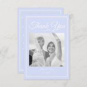 何か青結婚いサンキューカード サンキューカード (正面/裏面)