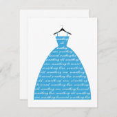 何か青結婚いドレスのブライダル (正面/裏面)