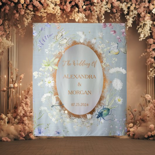 何か青結婚い タペストリー