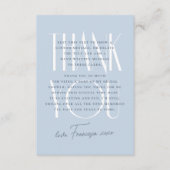 何か青 |エレガントフローラブライダルシャワー サンキューカード (正面)