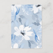 何か青 |エレガントフローラブライダルシャワー サンキューカード (裏面)