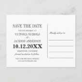 何か青 |フォトウェディング日付を保存 案内ポストカード (裏面)