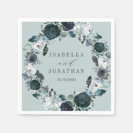 何か青 |フローラ結婚リースカスタム スタンダードカクテルナプキン