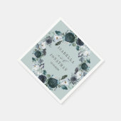 何か青 |フローラ結婚リースカスタム スタンダードカクテルナプキン (角)