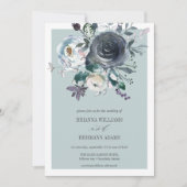 何か青 |ボモダンタニカル結婚ズ 招待状 (正面)