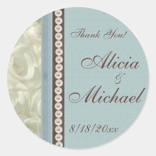 何か青 ラウンドシール (正面)