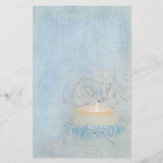 何か青 便箋 (正面)