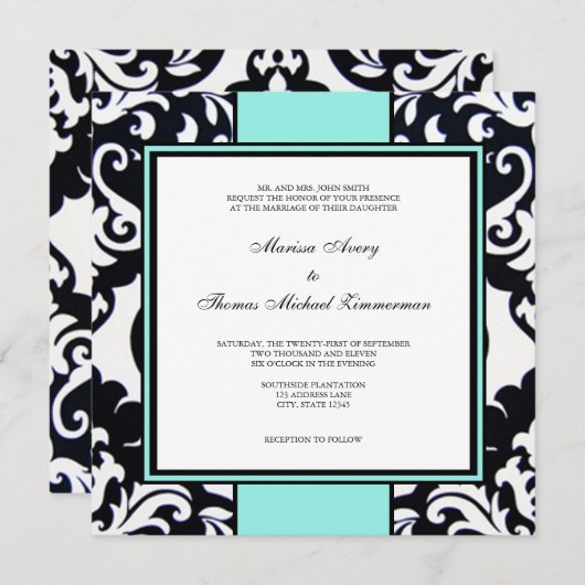 何か青 招待状 (正面/裏面)