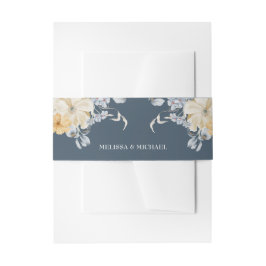 何か青、結婚のフローラは青 招待状ベリーバンド