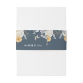 何か青、結婚のフローラは青 招待状ベリーバンド (裏面例)