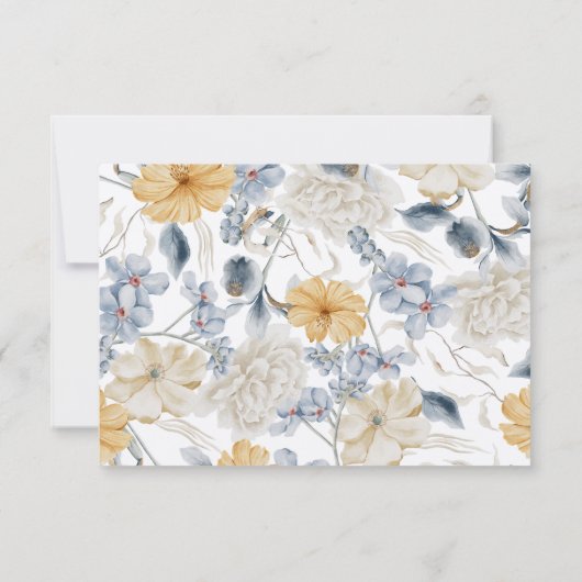 何か青 – 返信RSVP (裏面)